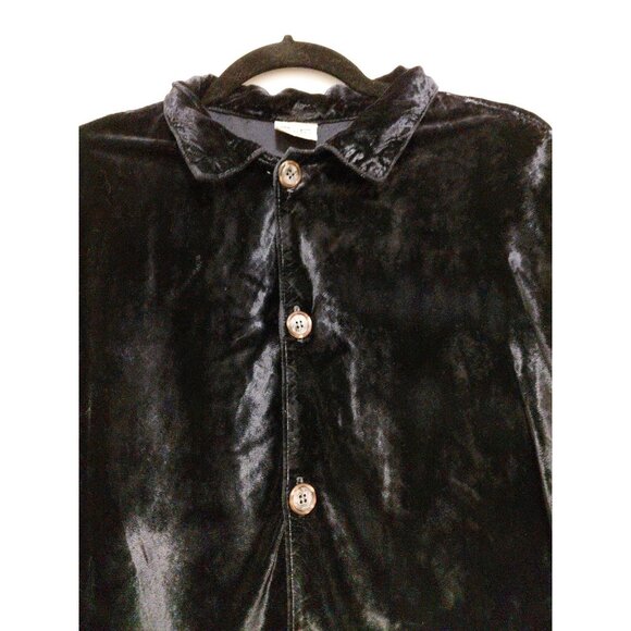 CP Shades Blazer Black Velvet Pockets Small Oversized Lagan Look - Picture 2 of 6